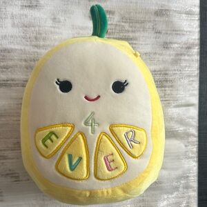 Squishmallows Plush Lemon Toy with Embroidered Details